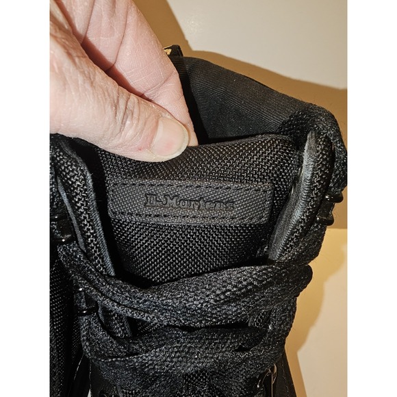 Dr. Martens Black Combat Boots Tall Lace-Up Size Women's 7 - Picture 3 of 12